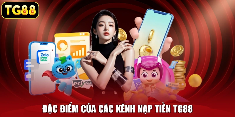 Đặc điểm của các kênh nạp tiền TG88 Đặc điểm của các kênh nạp tiền TG88